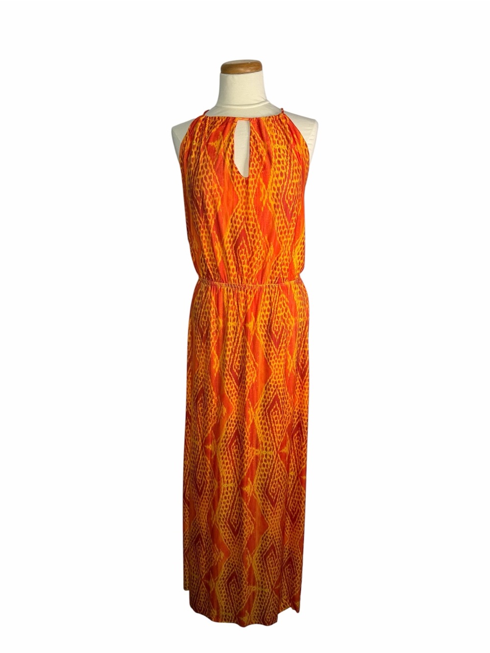 Vix Paula Hermanny Orange Printed Maxi Dress